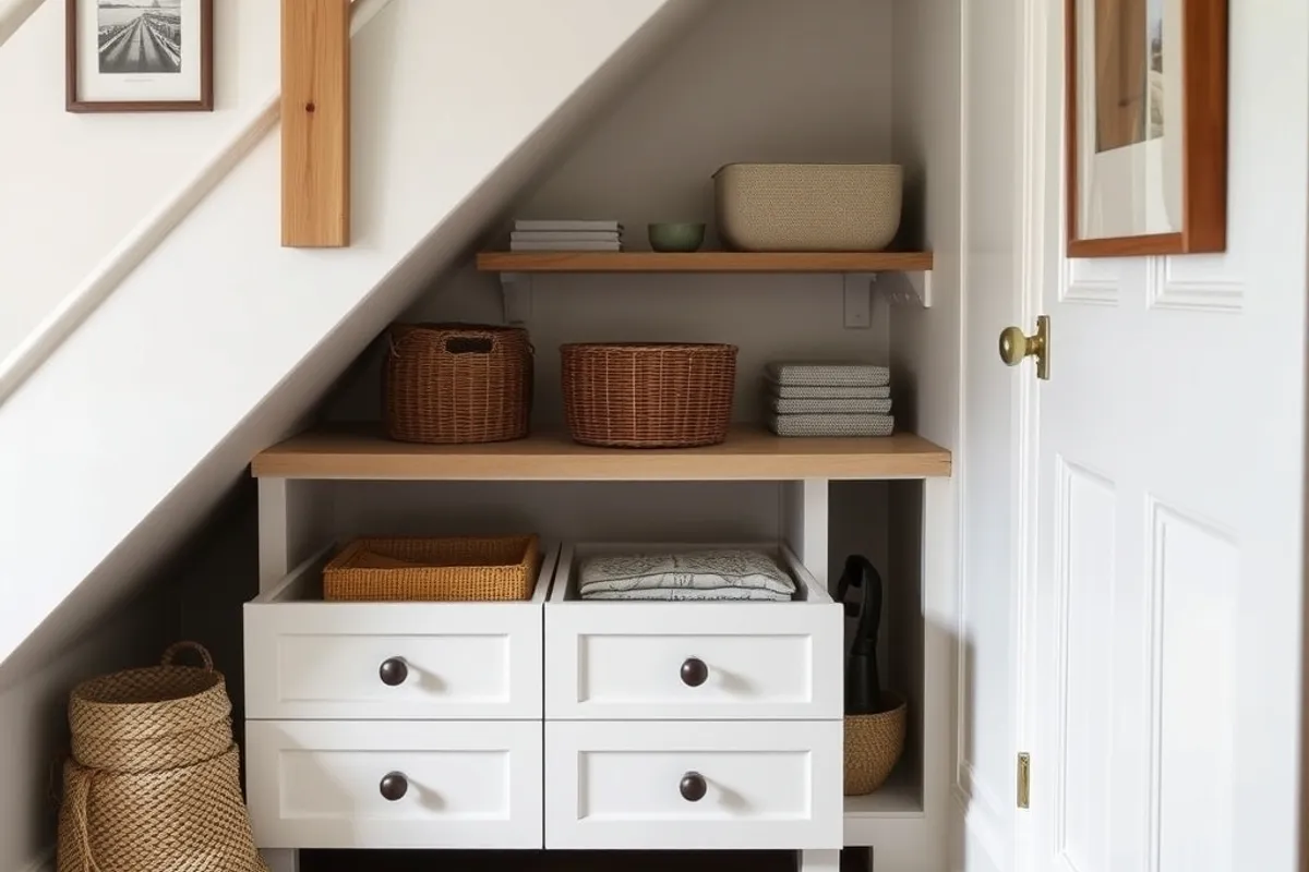 Small home renovation with built-in storage